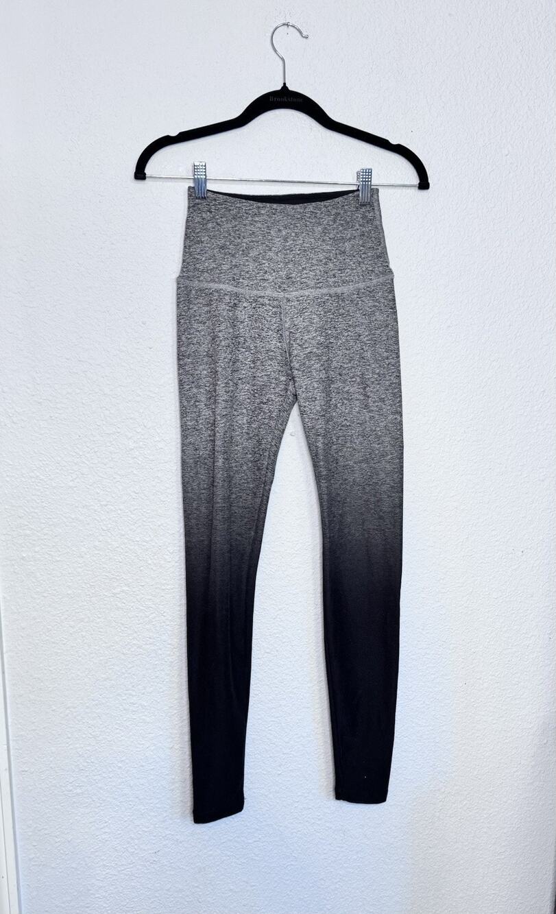 Beyond Yoga Women's SZ S Leggings Ombré Space Dye High Waisted Black Gray Soft